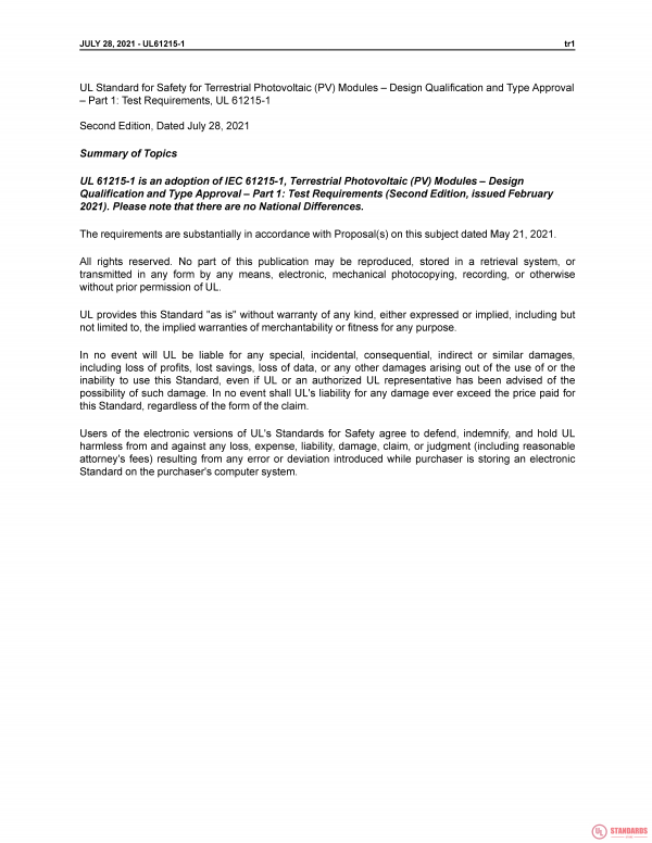 UL 61215-1 PDF